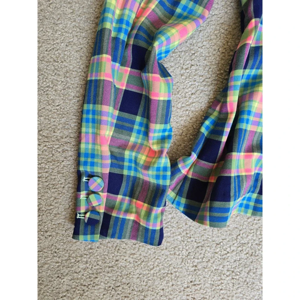 GRLFRND Loren Plaid Jacket Blazer in Multi‎ Plaid Maximalist Size Small